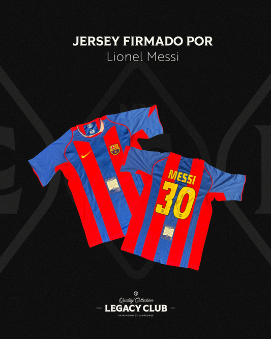 Camiseta Autografiada Lionel Messi Barcelona 2004