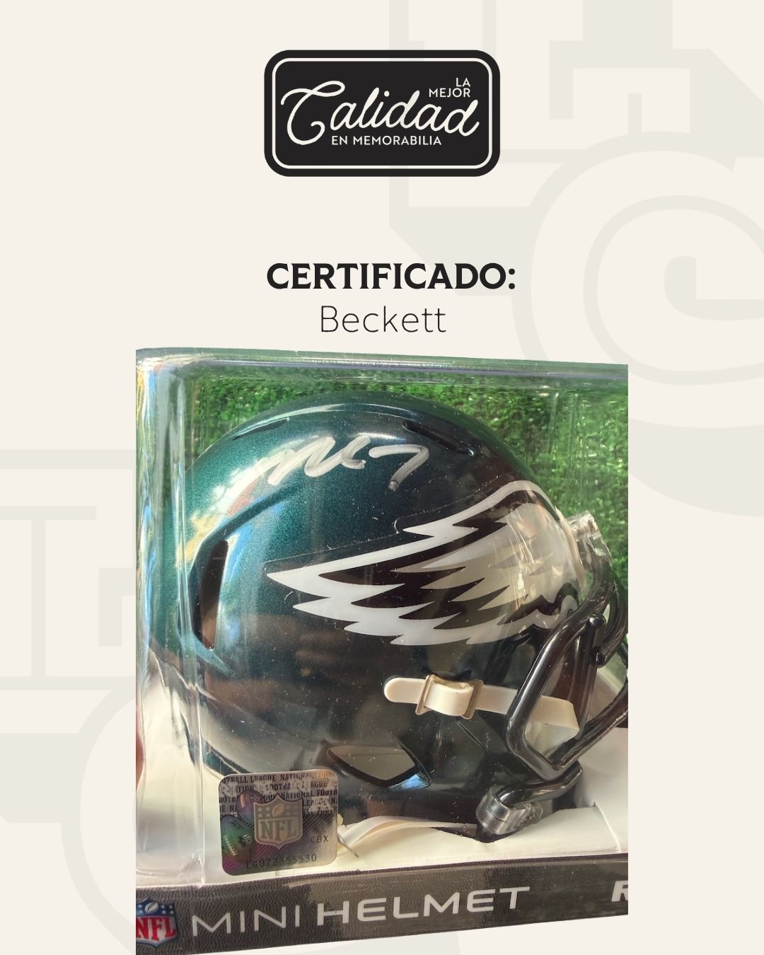 Mini Casco firmado Michael Vick Eagles