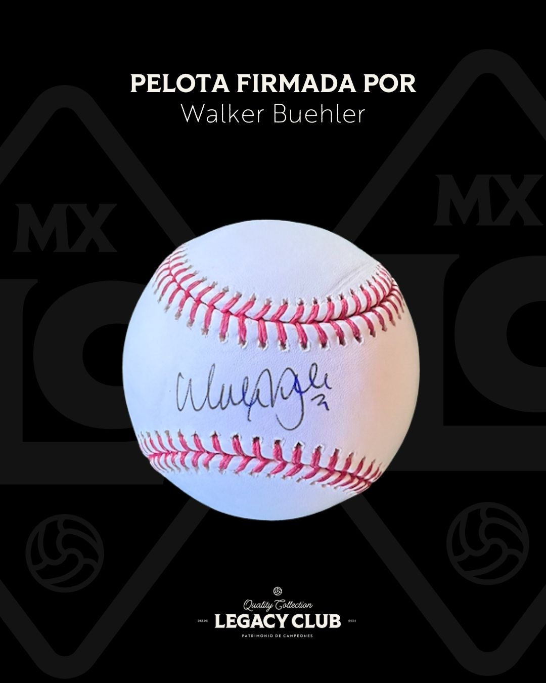 Pelota firmada Walker Buehler