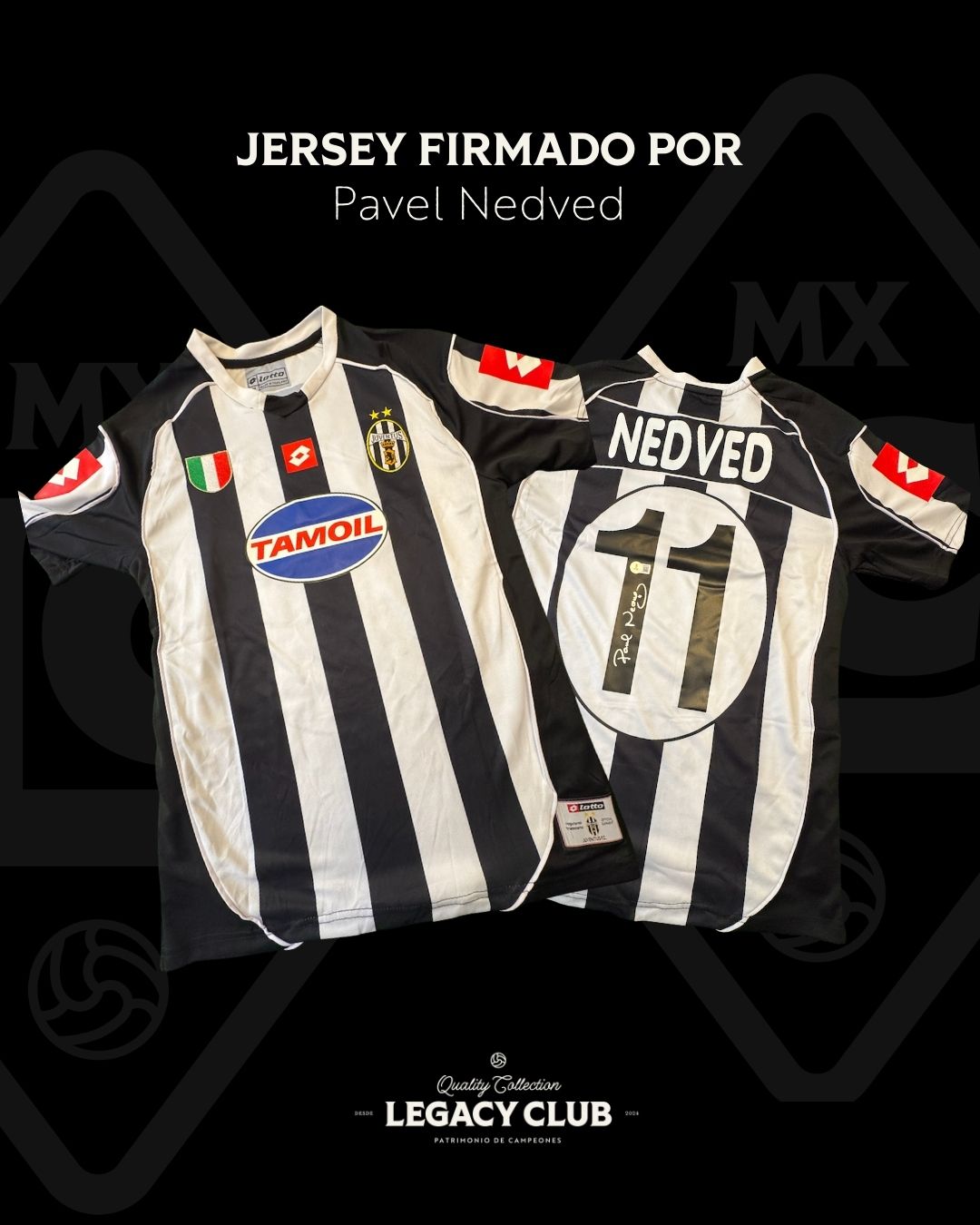 Jersey firmado  Pavel Nedved Juventus 2002 - 2003