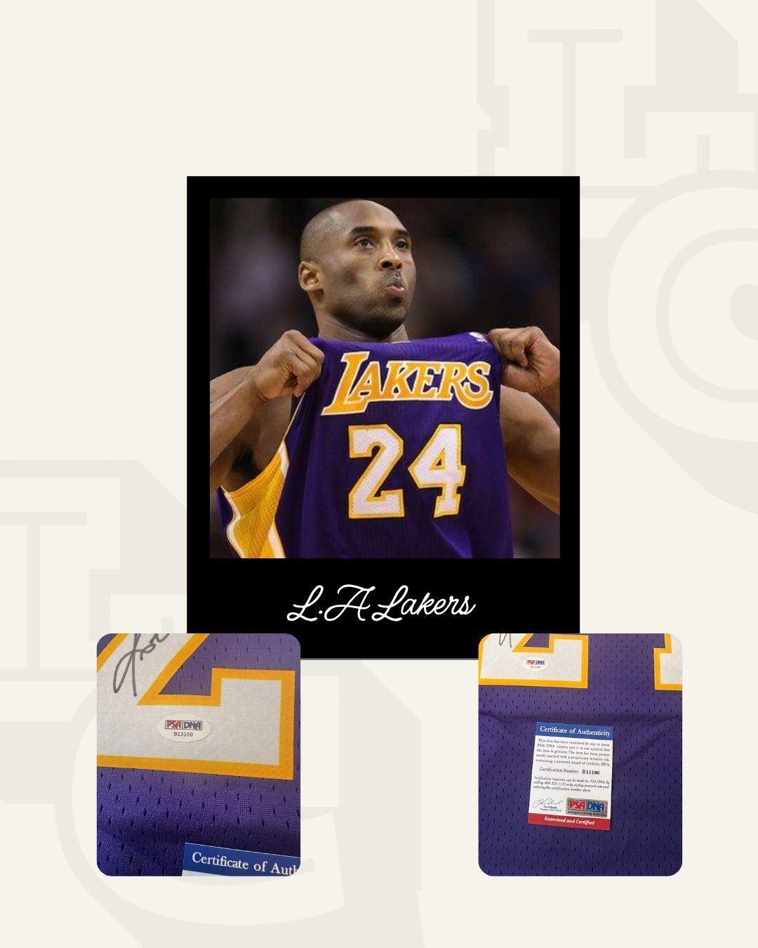 Jersey firmado Kobe Bryant Lakers Morada