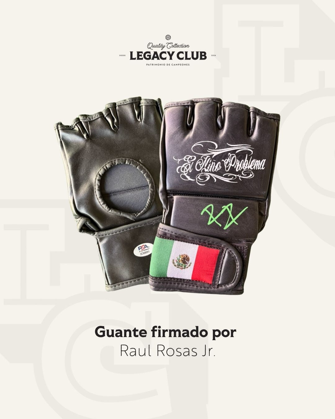 Guante firmado Raul Rosas Jr.