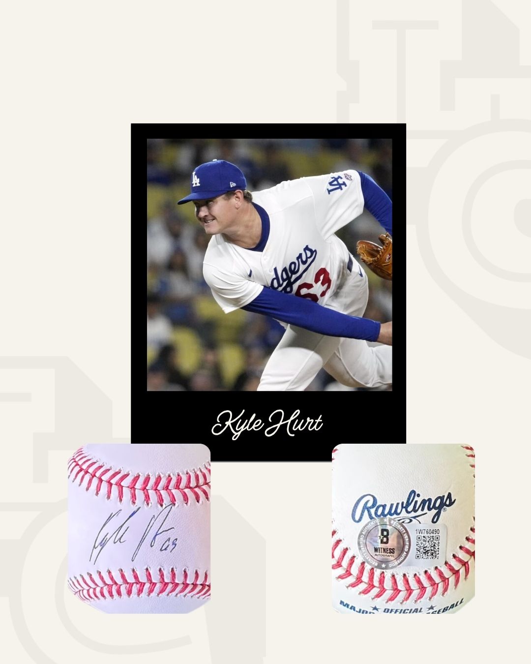 Pelota firmada Kyle Hurt