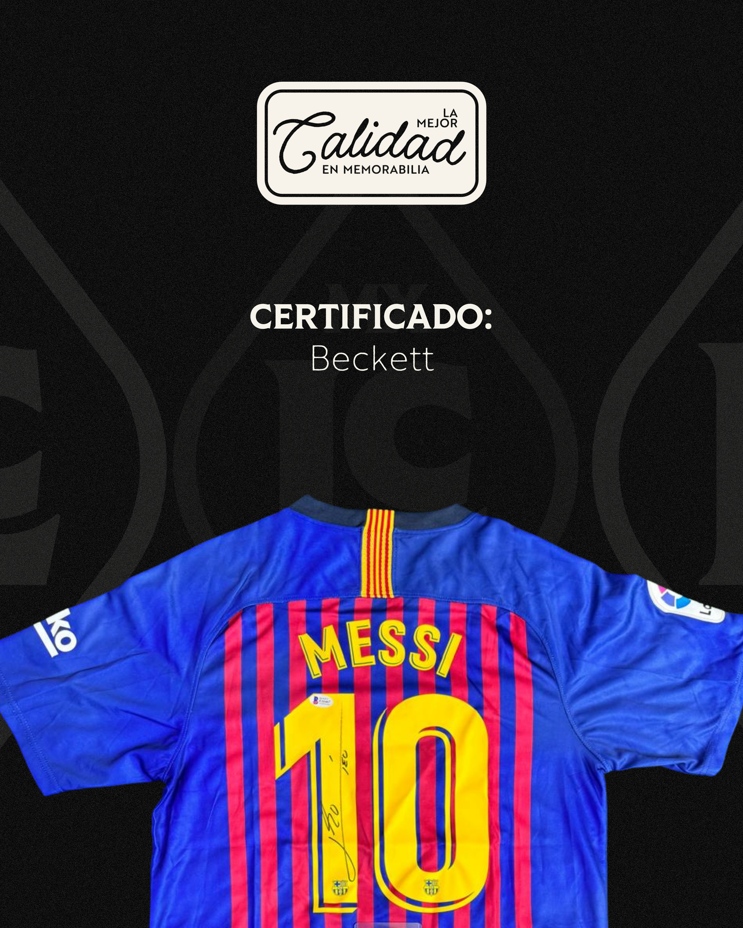 Camiseta Autografiada Lionel Messi Barcelona 2019