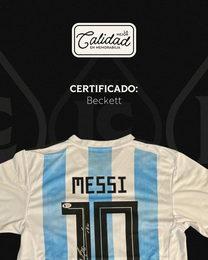Camiseta Autografiada Lionel Messi Argentina 2018