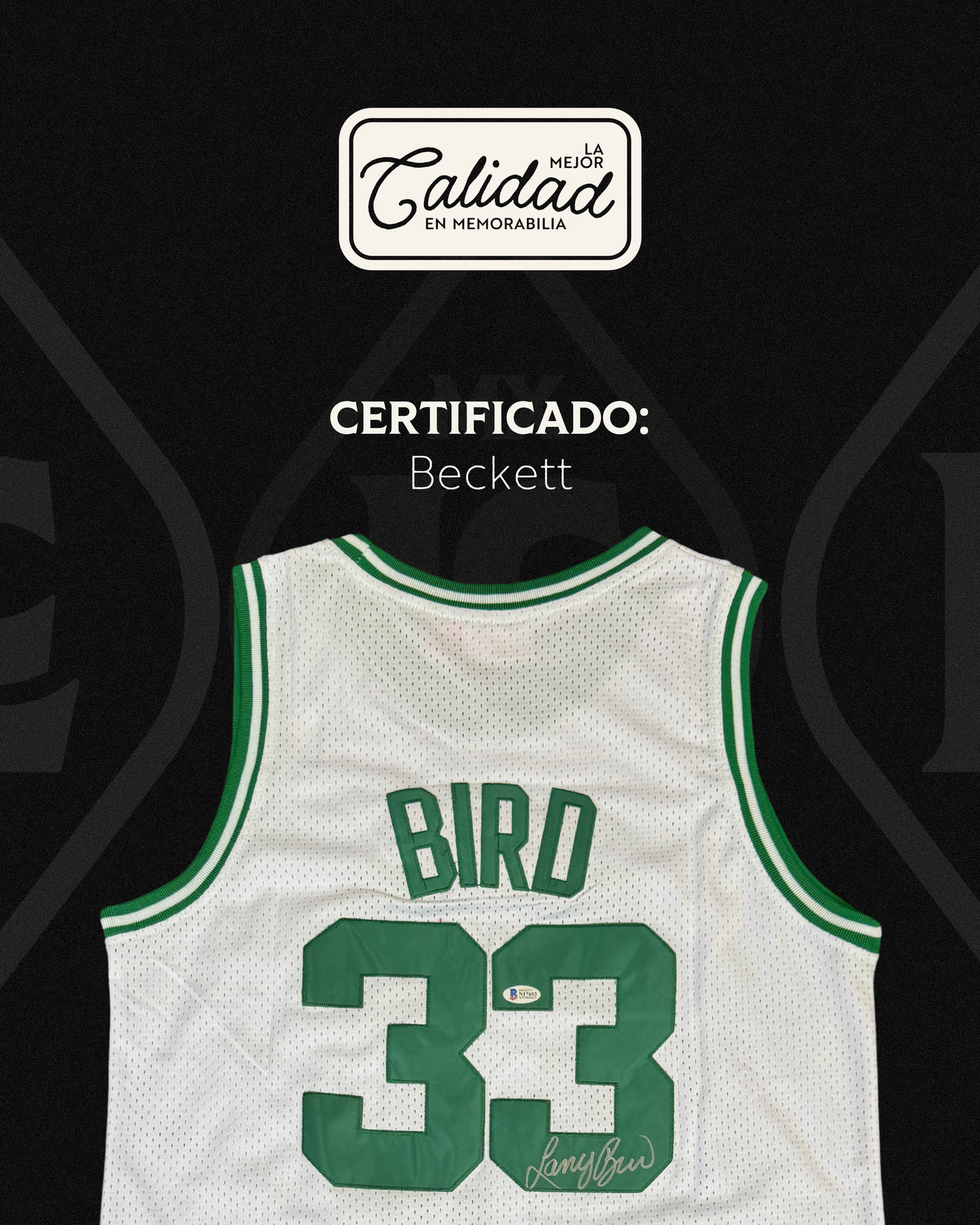 Jersey Autografiado Larry Bird Celtics