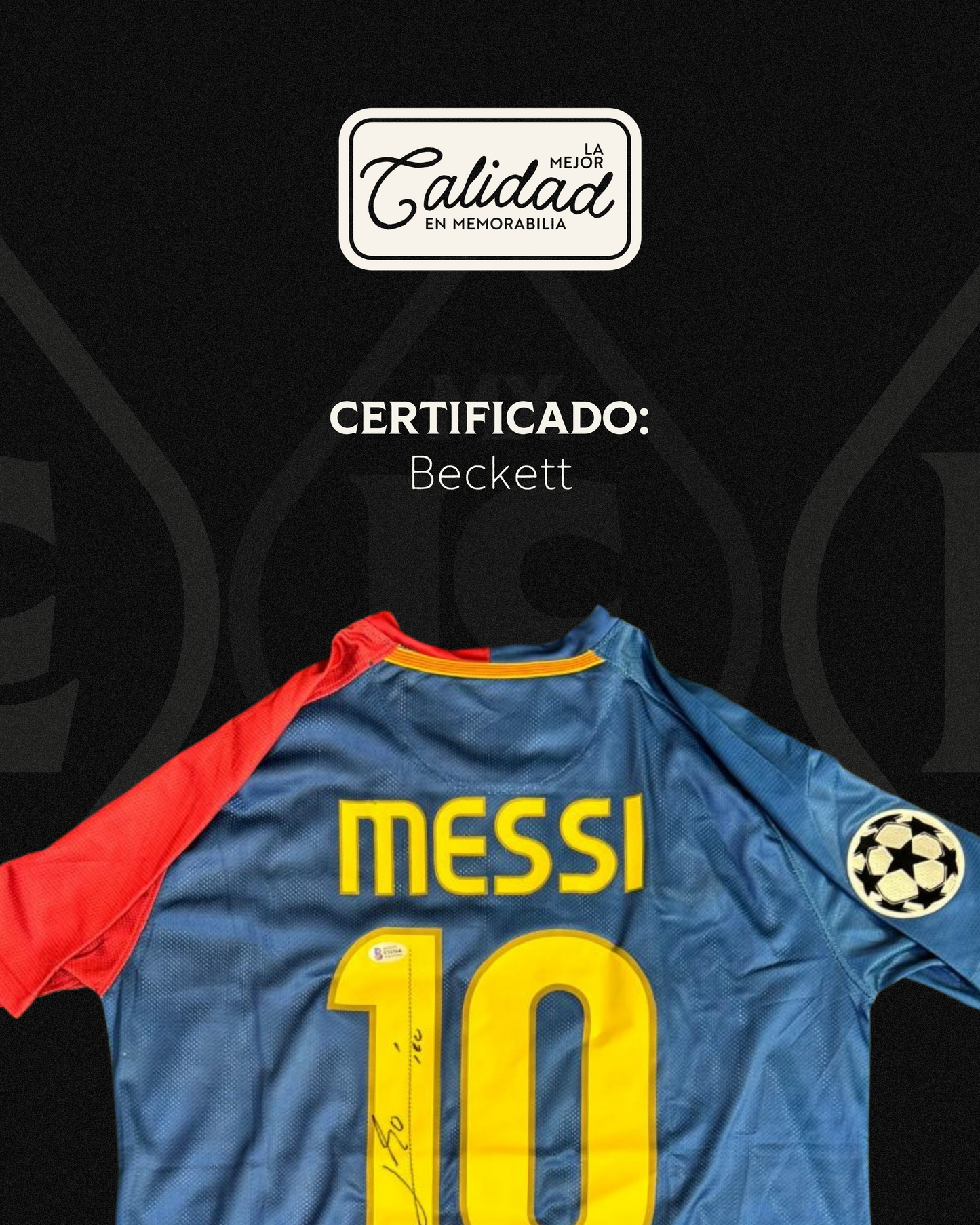 Camiseta Autografiada Lionel Messi Final Champions League 2009