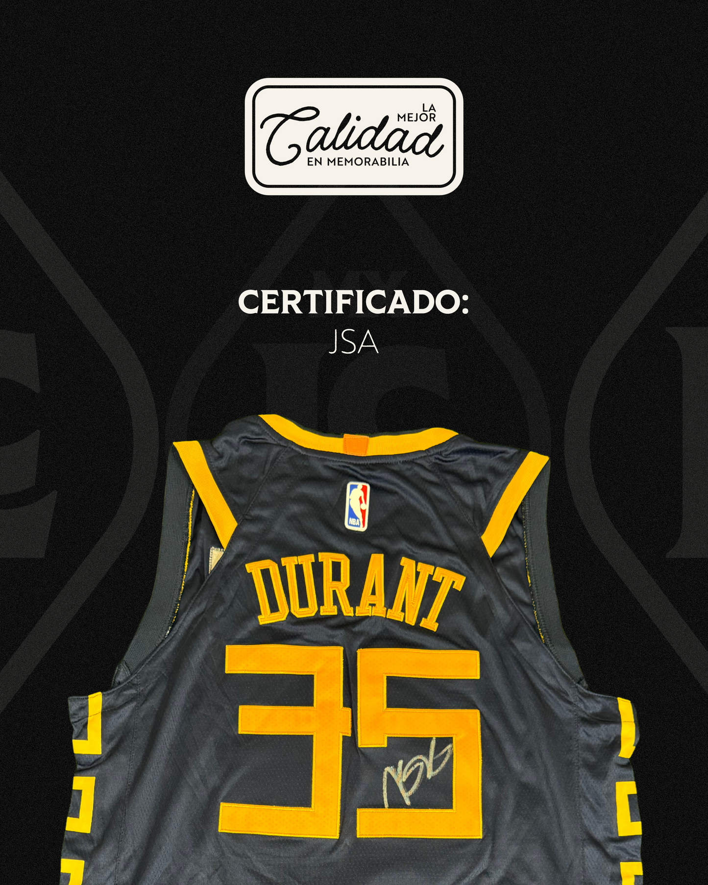 Jersey Autografiado Kevin Durant Golden State Warriors