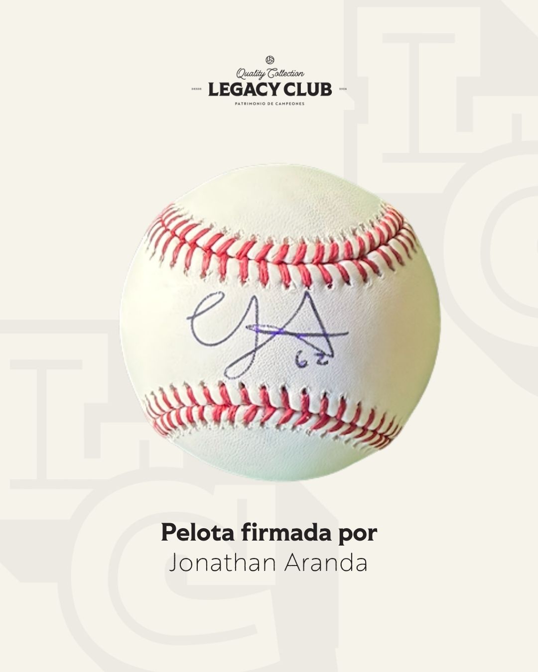 Pelota firmada Jonathan Aranda