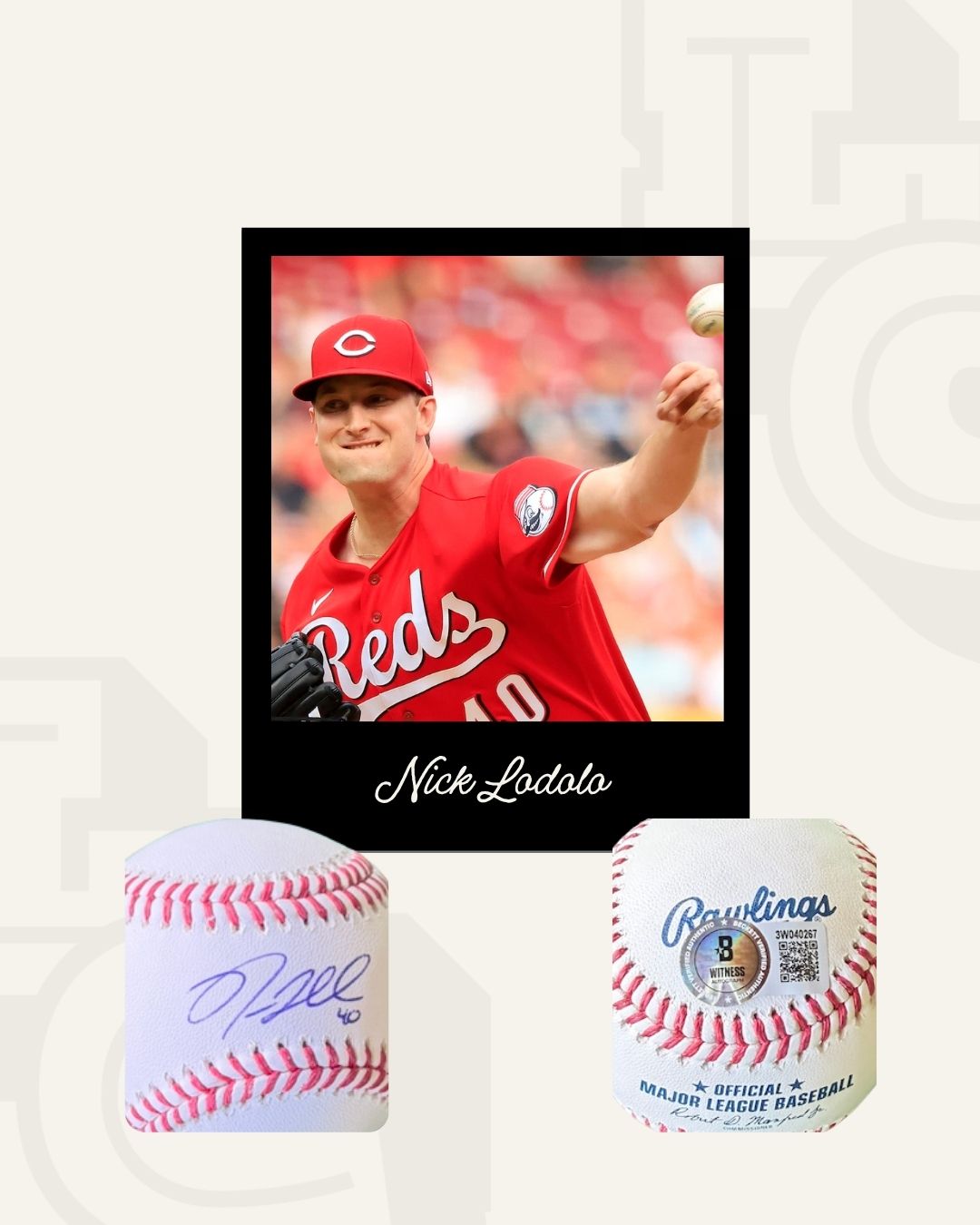 Pelota firmada Nick Lodolo