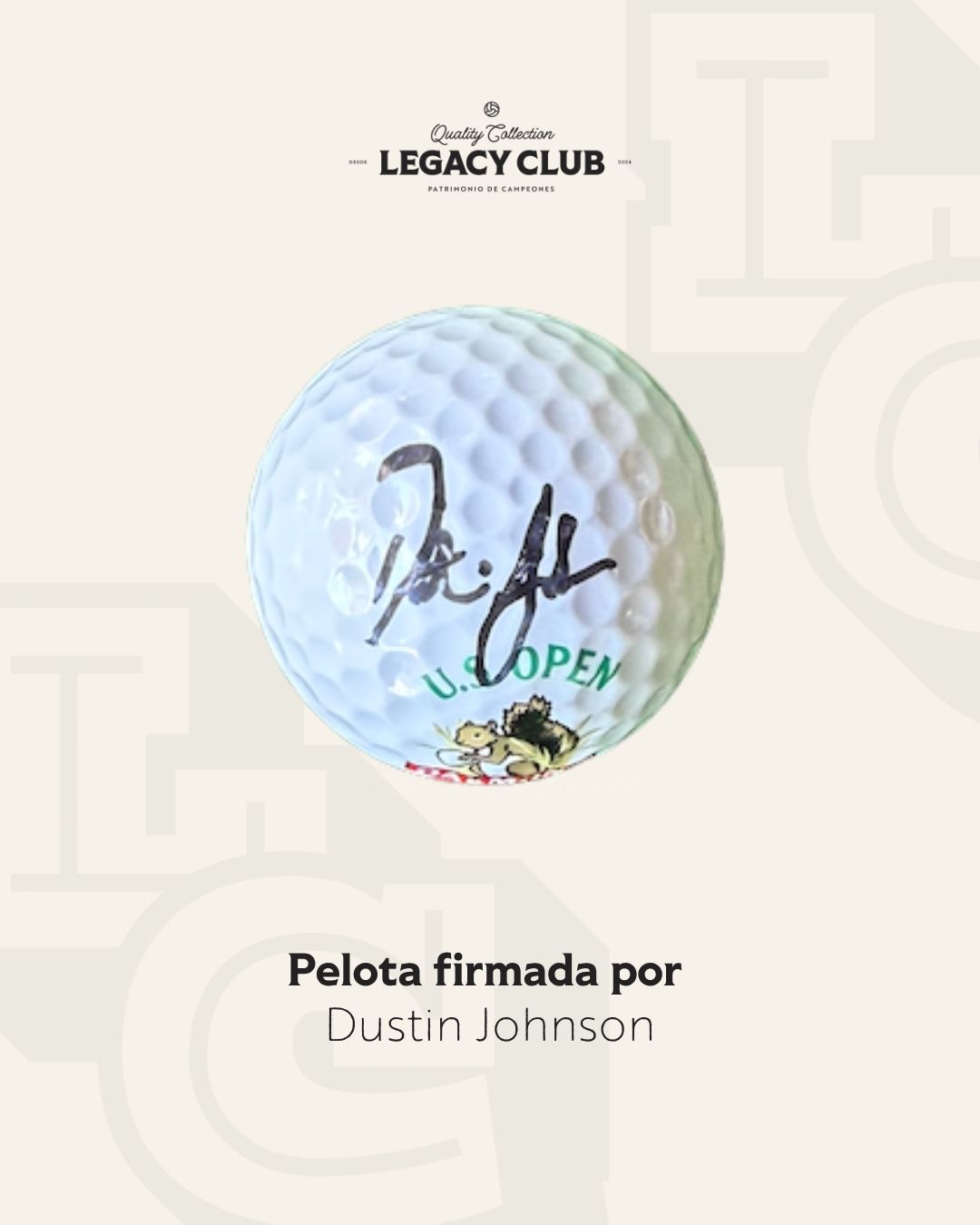 Pelota firmada Dustin Johnson