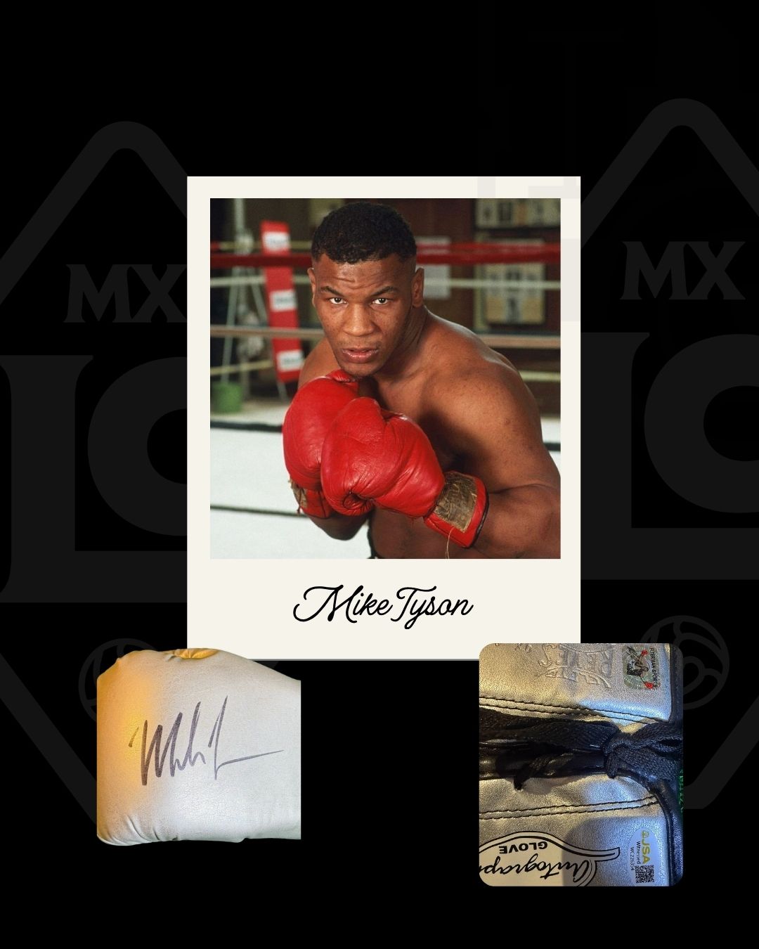 Guante firmado Mike Tyson Gris