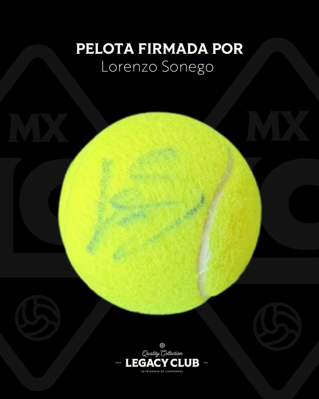 Pelota firmada Lorenzo Sonego