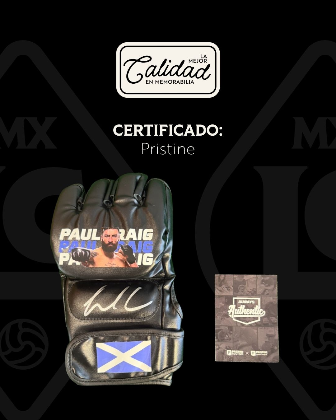 Guante firmado Paul Craig
