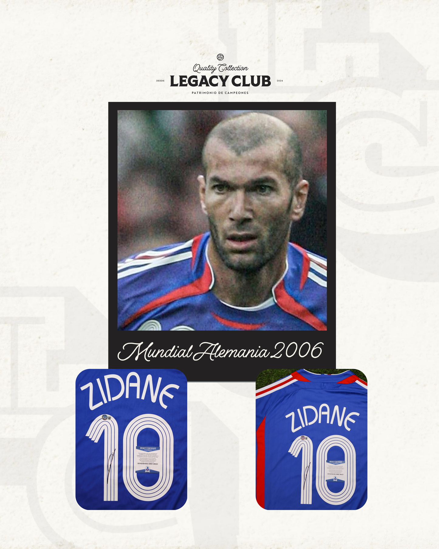 Camiseta Autografiada  Zinedine Zidane 2006 Mundial Alemania