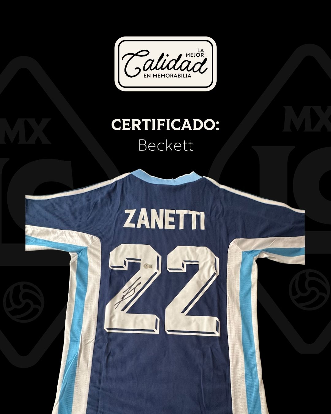 Jersey firmado Javier Zanetti Argentina 1998