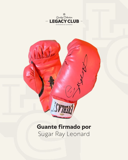 Guante firmado Sugar Ray Leonard