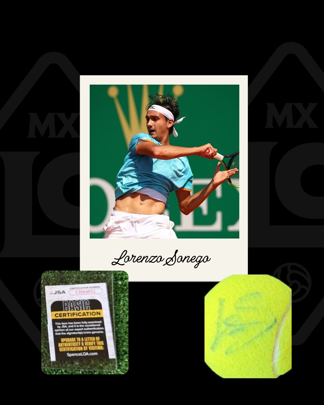 Pelota firmada Lorenzo Sonego
