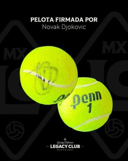 Pelota firmada Novak Djokovic