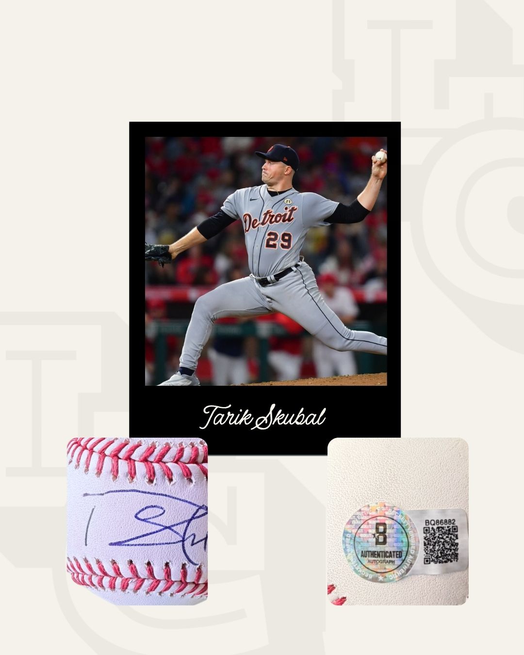 Pelota firmada Tarik Skubal