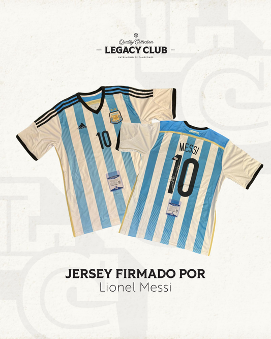 Camiseta Autografiada Lionel Messi Argentina 2014