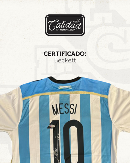 Camiseta Autografiada Lionel Messi Argentina 2014