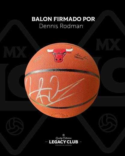 Balón firmado Dennis Rodman Chicago Bulls