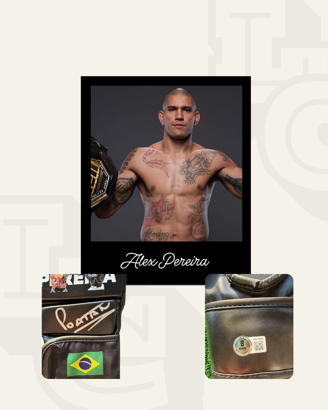 Guante firmado Alex Pereira