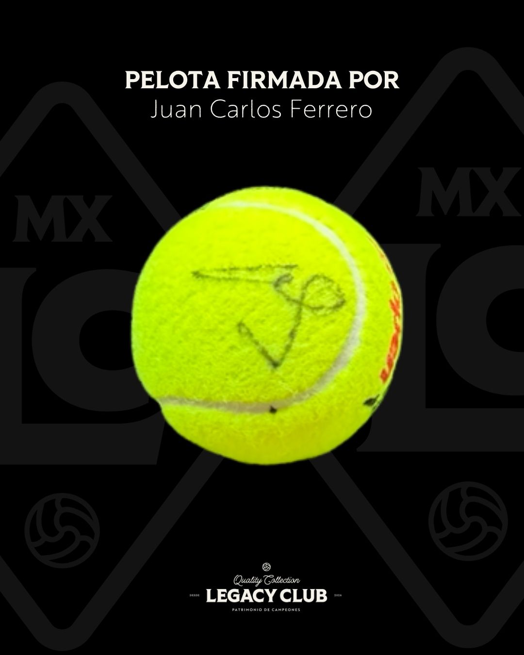 Pelota firmada Juan Carlos Ferrero