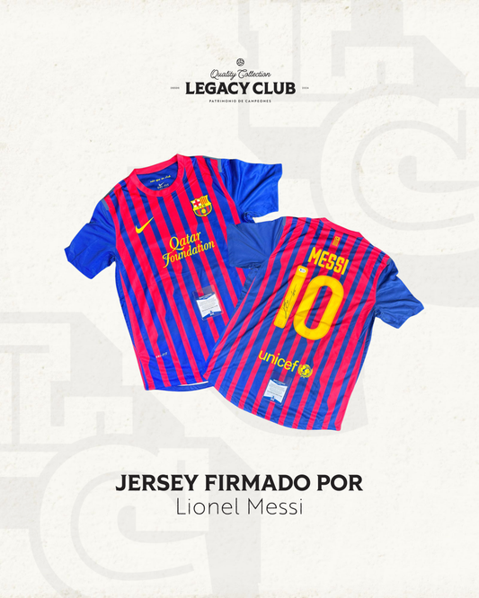 Camiseta Autografiada Lionel Messi Barcelona 2012