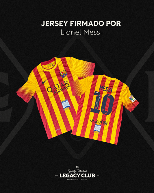 Camiseta Autografiada Lionel Messi Barcelona 2014