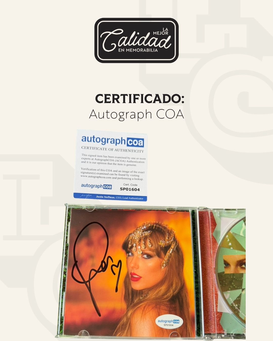 Disco firmado Taylor Swift