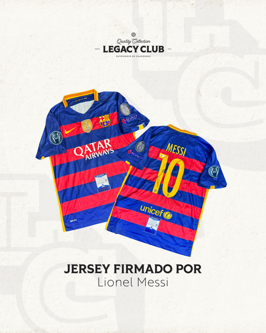 Camiseta Autografiada Lionel Messi Barcelona 2016