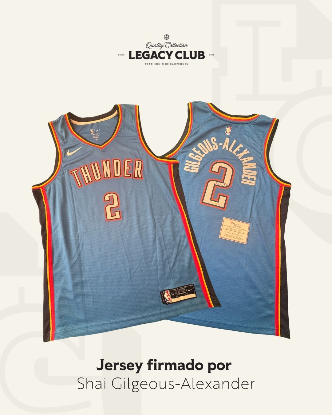 Jersey firmado Shai Gilgeous-Alexander OKC Thunder