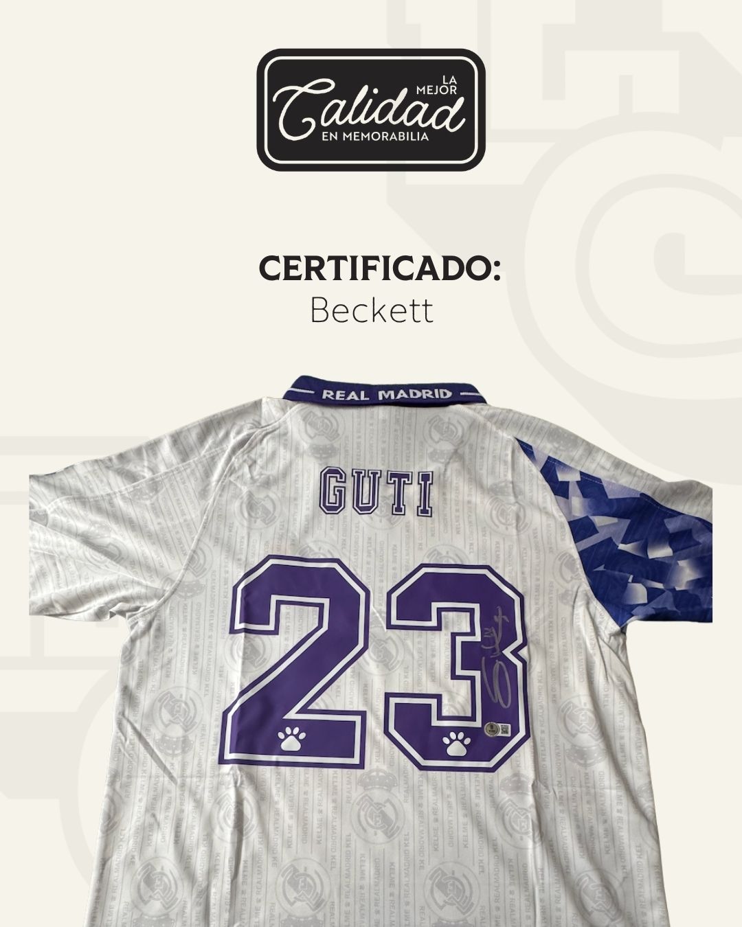 Jersey firmado Guti Real Madrid 1995