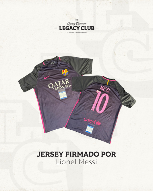 Camiseta Autografiada Lionel Messi Barcelona 2017