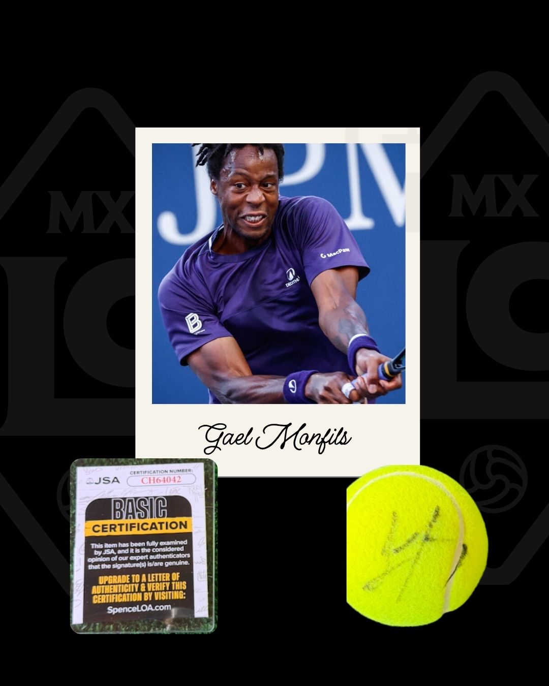 Pelota firmada Gael Monfils