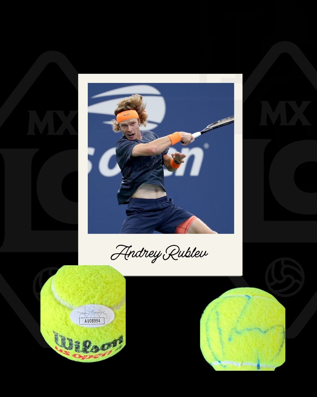 Pelota firmada Andrey Rublev