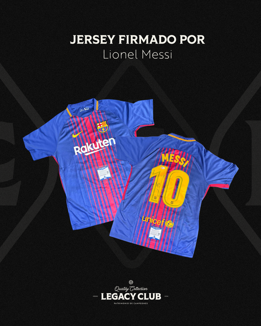 Camiseta Autografiada Lionel Messi Barcelona 2018