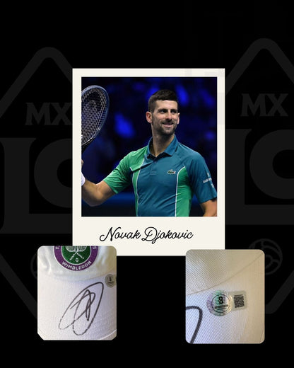 Gorra firmada Novak Djokovic Wimbledon