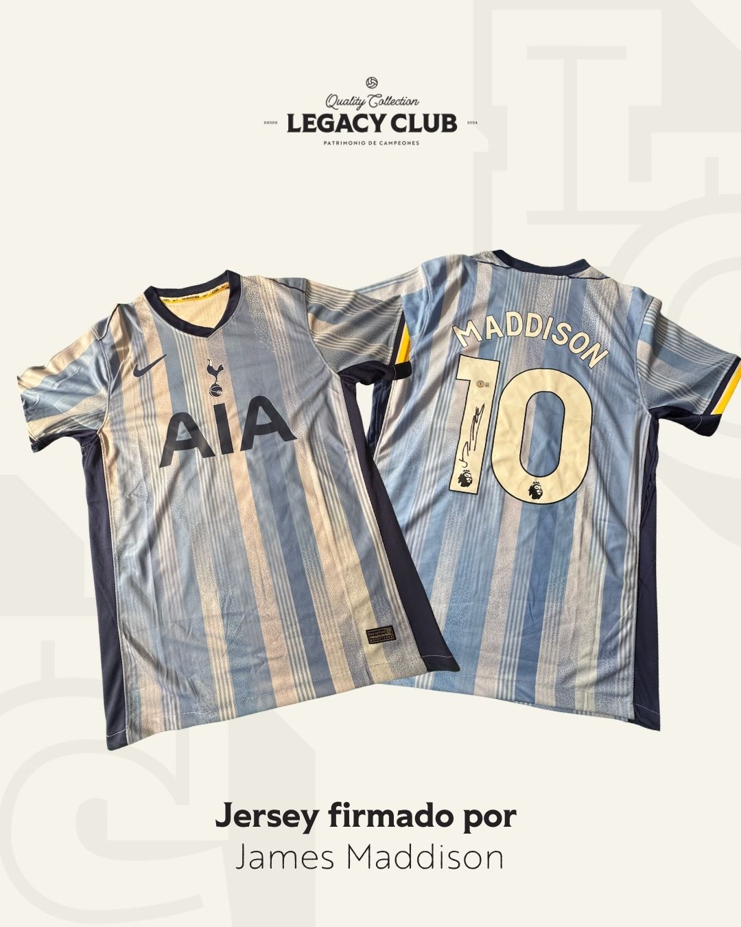 Jersey firmado James Maddison Tottenham 2024