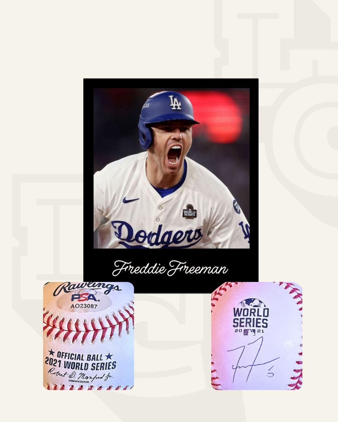 Pelota firmada Freddie Freeman