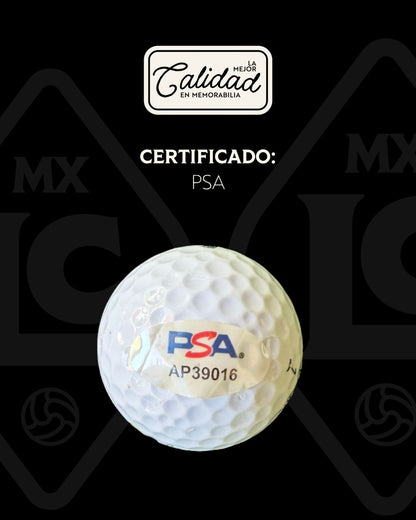 Pelota firmada Abraham Ancer