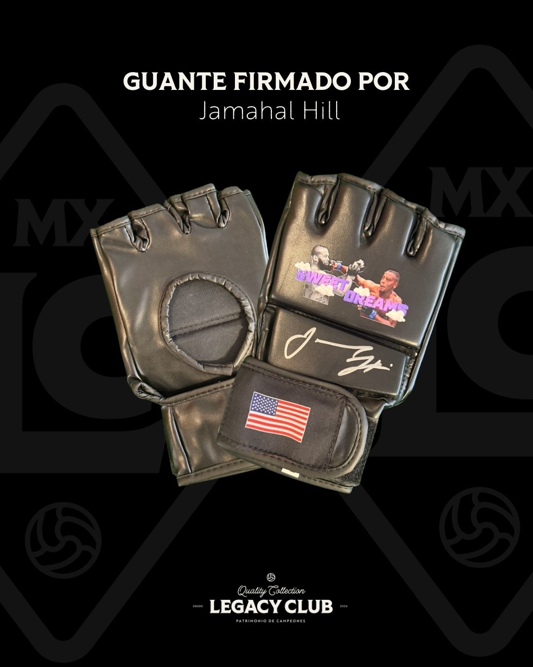 Guante firmado Jamahal Hill