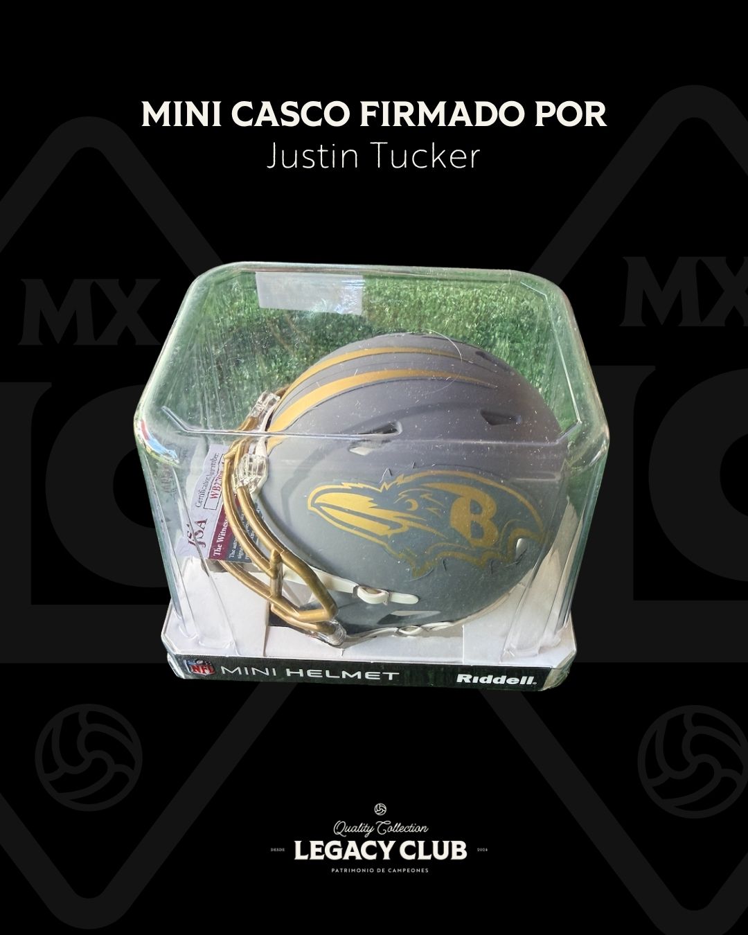 Mini Casco Justin Tucker Ravens