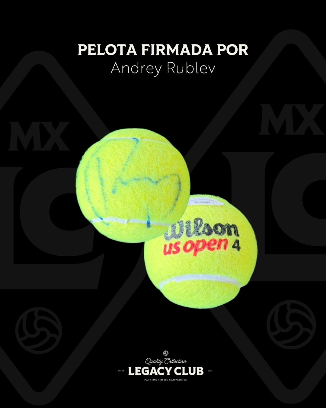 Pelota firmada Andrey Rublev