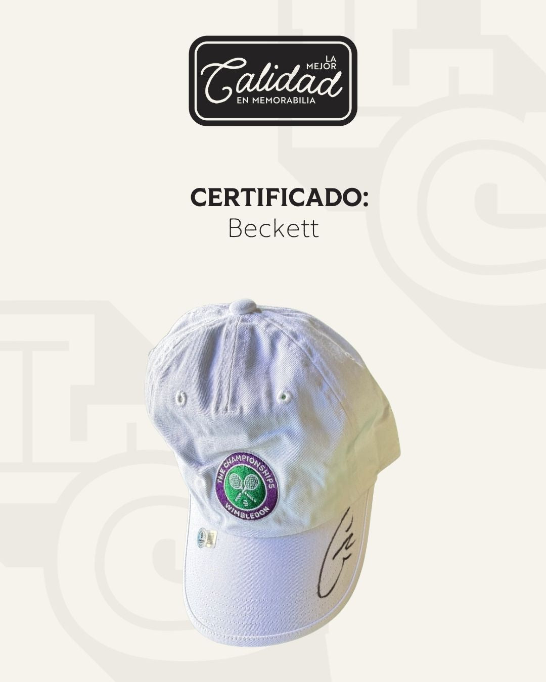 Gorra firmada Carlos Alcaraz Wimbledon