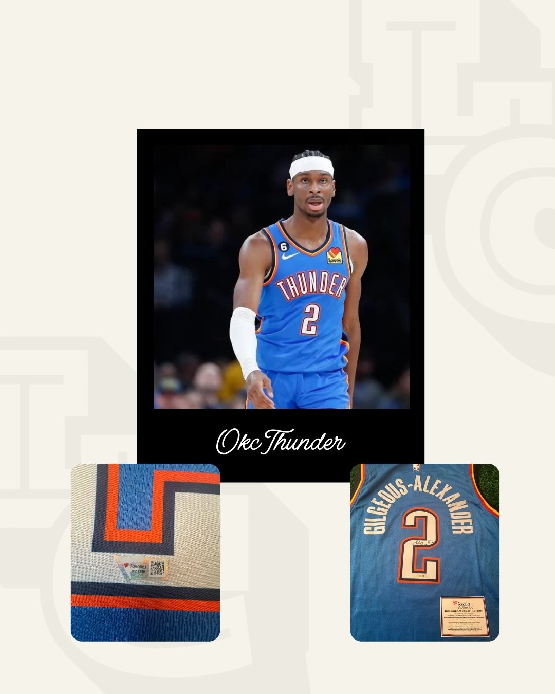 Jersey firmado Shai Gilgeous-Alexander OKC Thunder