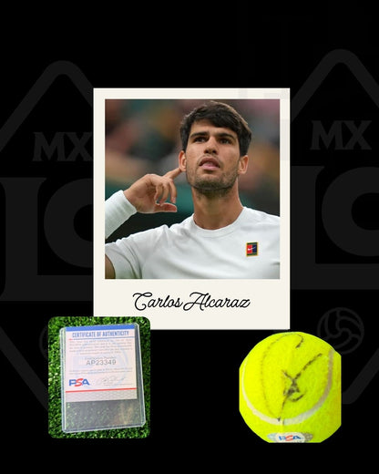 Pelota firmada Carlos Alcaraz