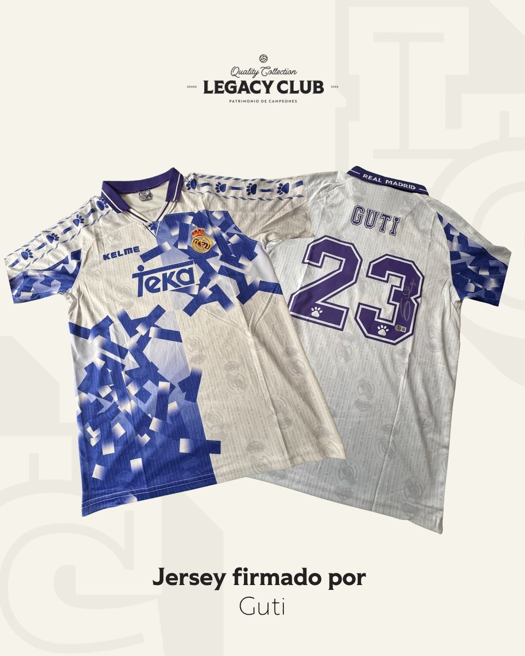 Jersey firmado Guti Real Madrid 1995